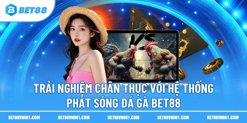 Trải nghiệm chân thực với hệ thống phát sóng đá gà BET88